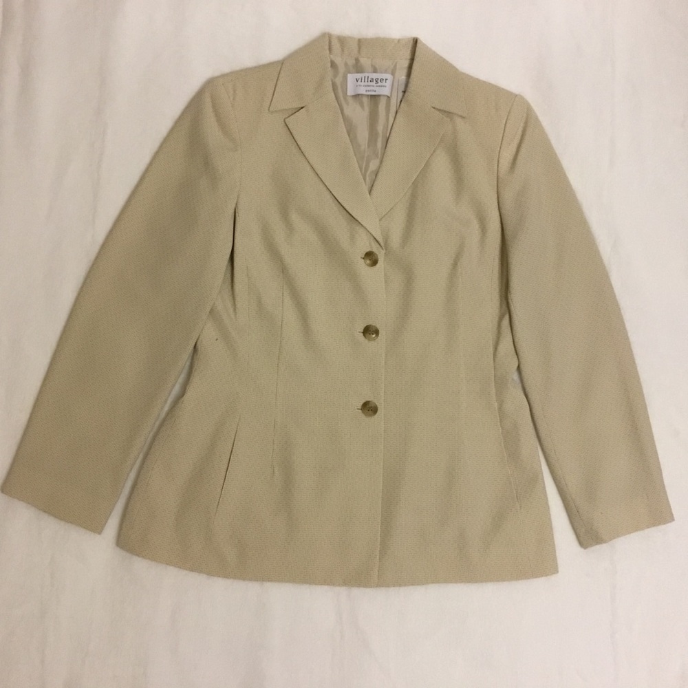 Liz Claiborne Blazer Jacket Cream Size 8P NWOT